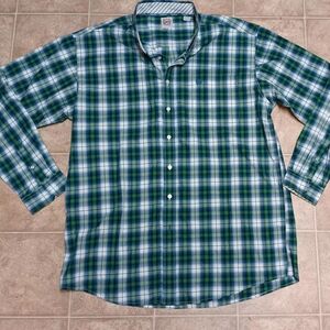 Cinch Men's Blue and Green Plaid Button Down Shirt